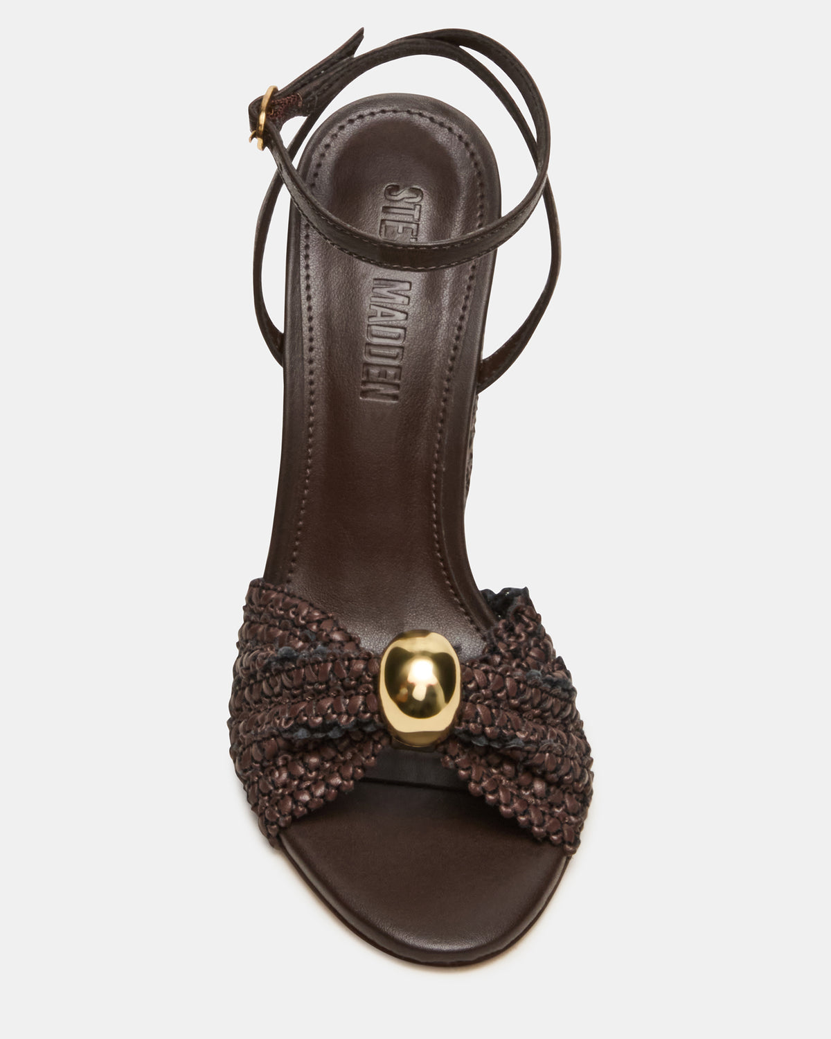CHEYLA Brown Multi Raffia Women's Block Heels | Steve Madden Trending