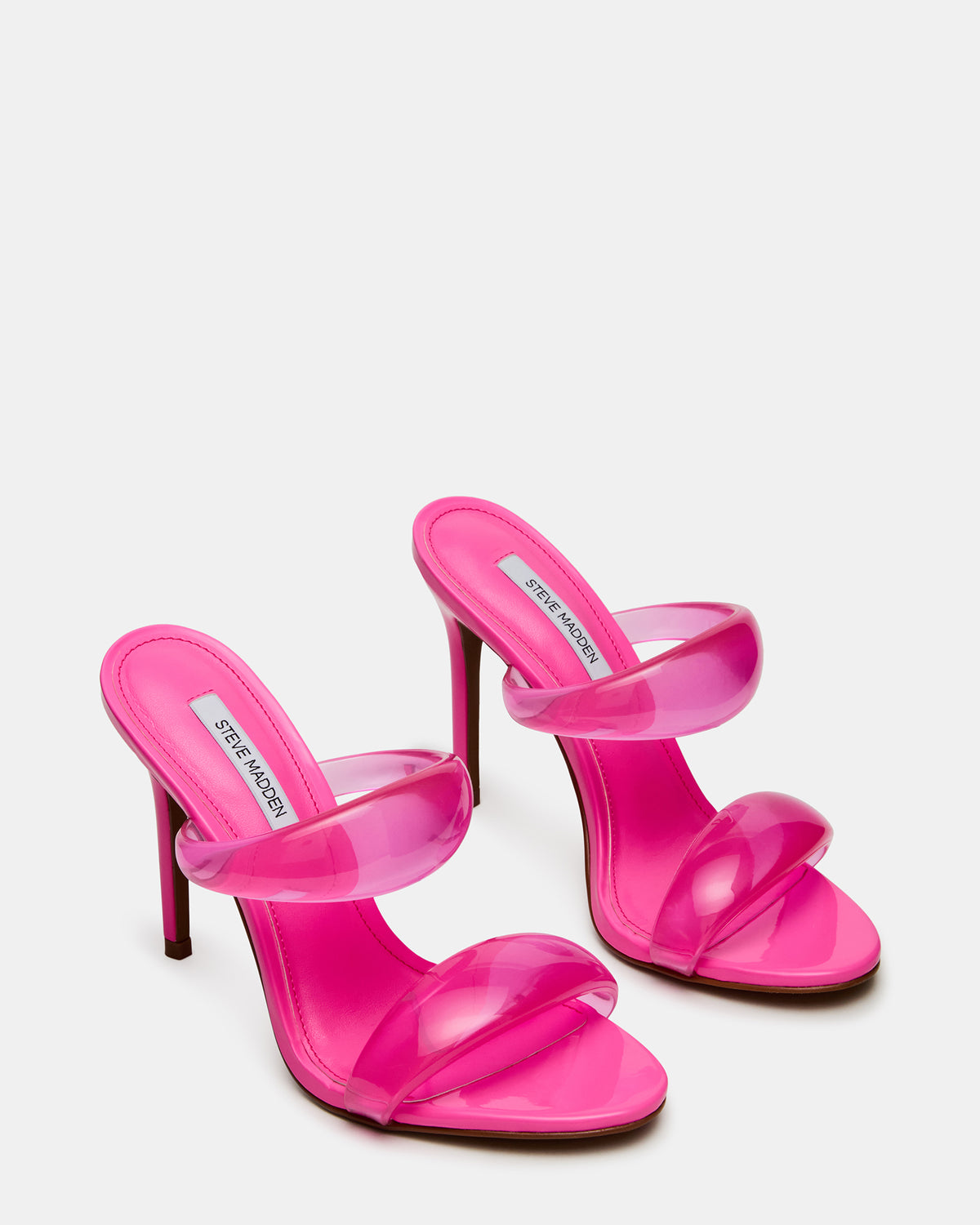 SATURN Jelly Pink Stiletto Mule Women's Heel | Steve Madden Classic