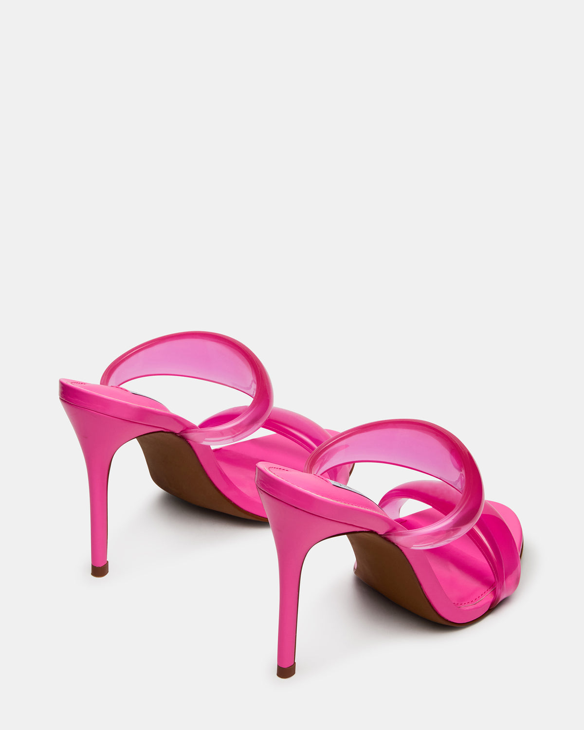 SATURN Jelly Pink Stiletto Mule Women's Heel | Steve Madden Classic