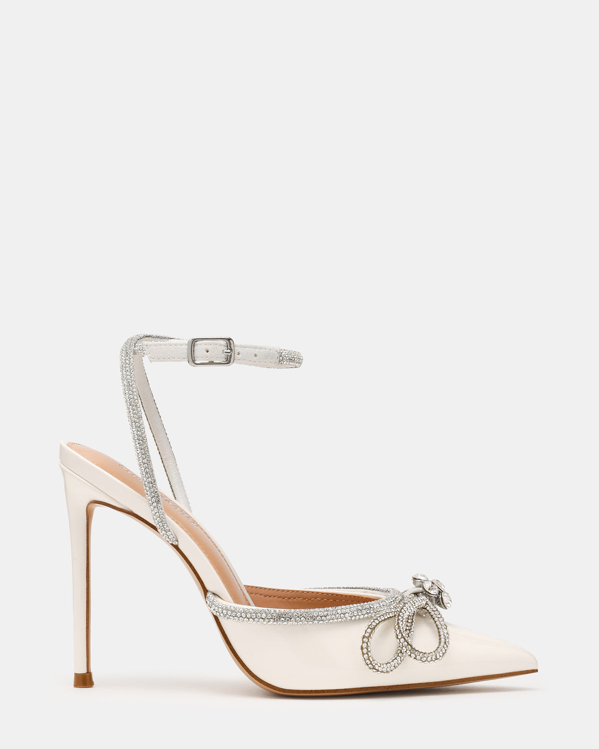 VIABLE Off-White Women's Rhinestone-Embellished Stilettos | Steve Madden Value