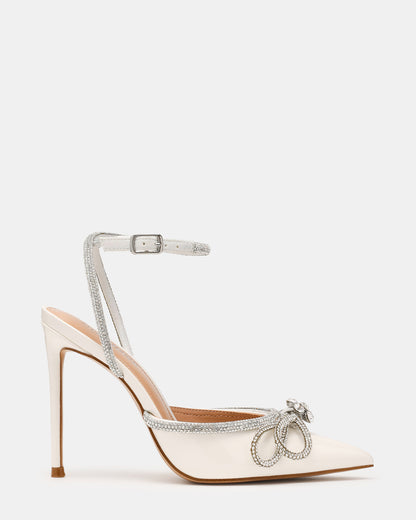 VIABLE Off-White Women's Rhinestone-Embellished Stilettos | Steve Madden Value