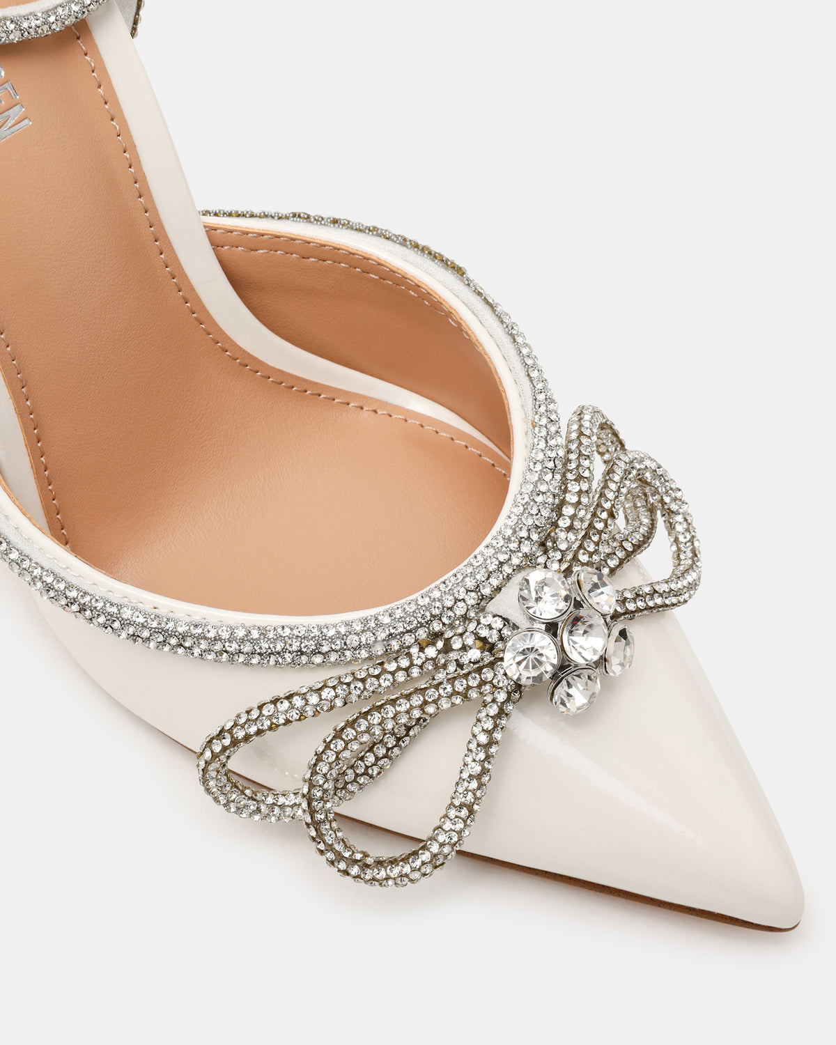 VIABLE Off-White Women's Rhinestone-Embellished Stilettos | Steve Madden Value
