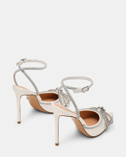 VIABLE Off-White Women's Rhinestone-Embellished Stilettos | Steve Madden Value