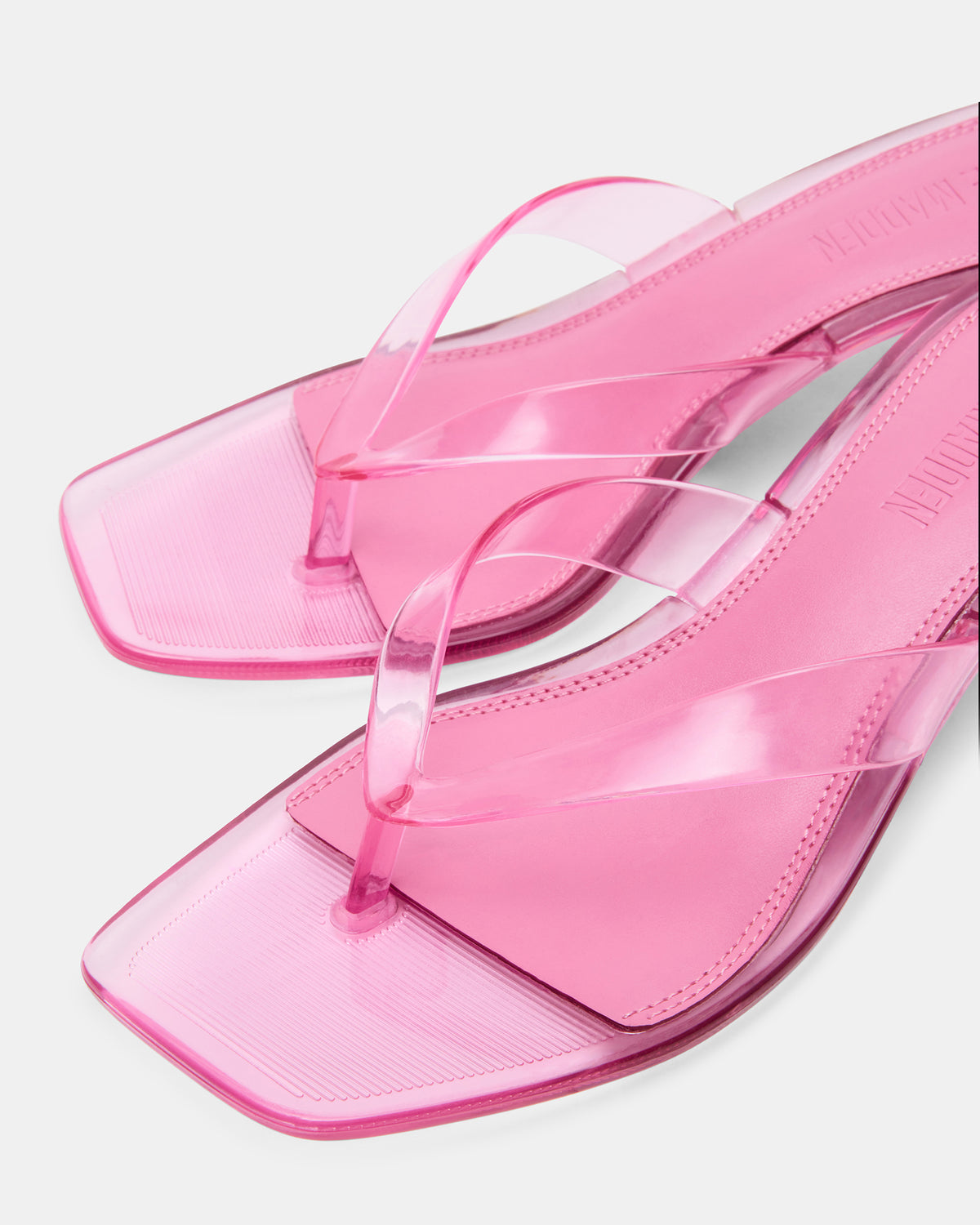 TRACIE Jelly Pink Thong Strap Women's Kitten Heel | Steve Madden Best Price