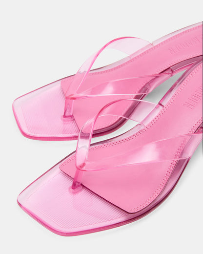 TRACIE Jelly Pink Thong Strap Women's Kitten Heel | Steve Madden Best Price