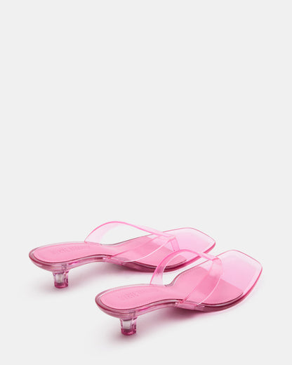 TRACIE Jelly Pink Thong Strap Women's Kitten Heel | Steve Madden Best Price