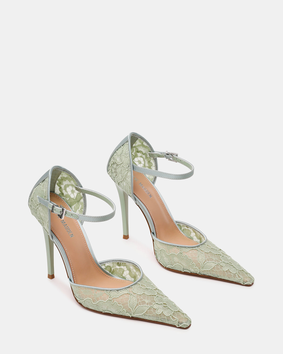 AVANT Pistachio Lace Pointed-Toe Stiletto Pump Women's Heel | Steve Madden Trending