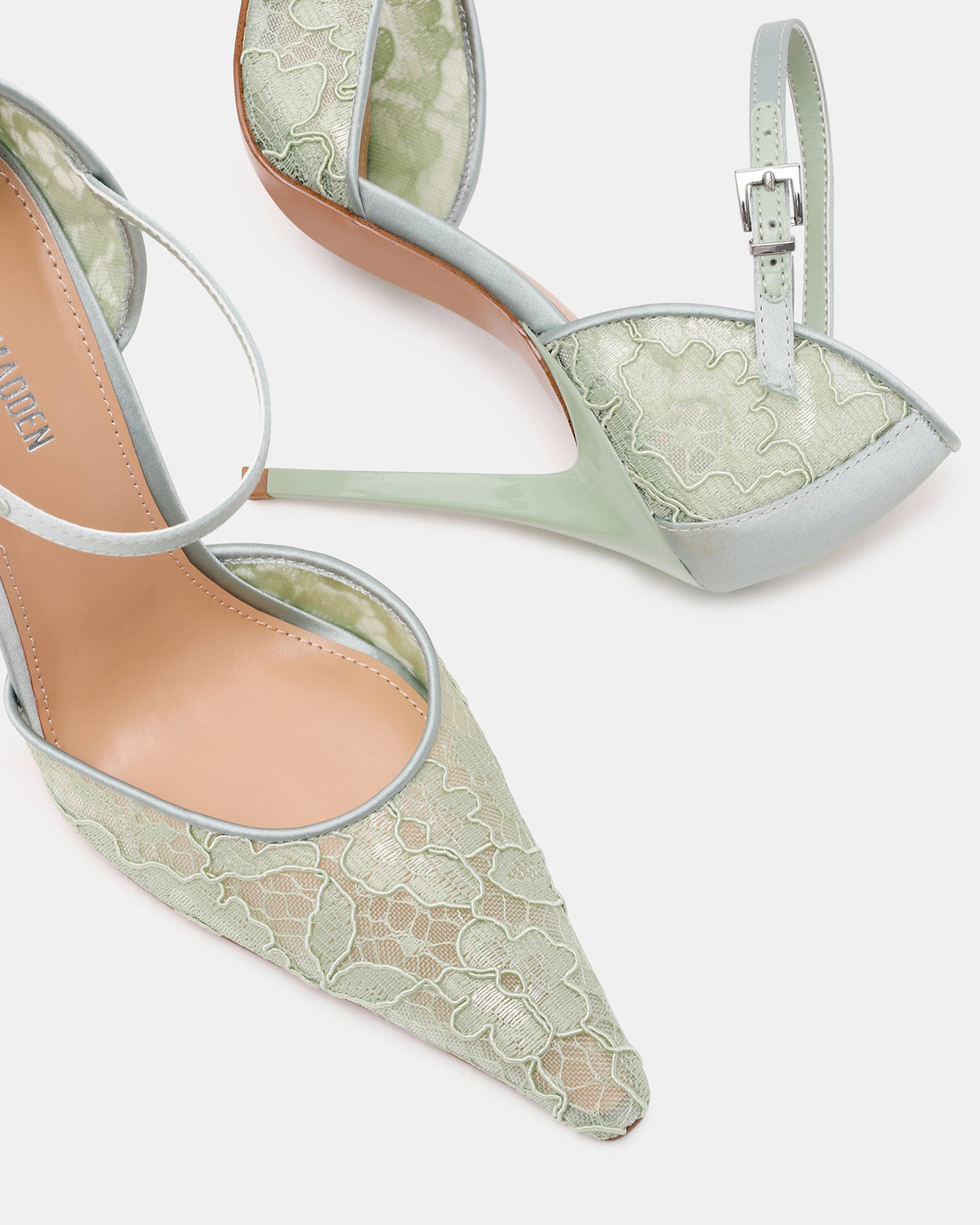 AVANT Pistachio Lace Pointed-Toe Stiletto Pump Women's Heel | Steve Madden Trending