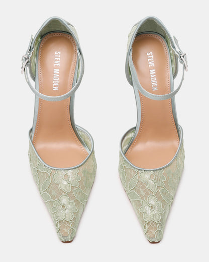 AVANT Pistachio Lace Pointed-Toe Stiletto Pump Women's Heel | Steve Madden Trending