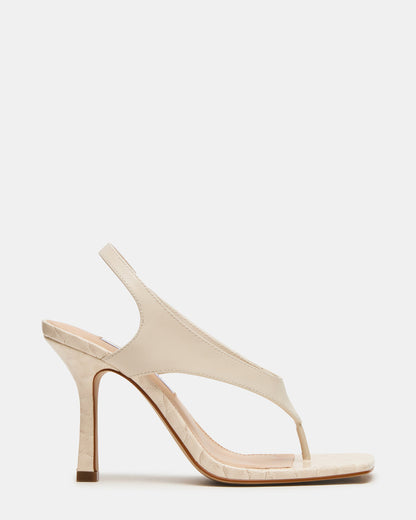 IMPROV Bone Leather Square-Toe Thong Slingback Women's Heel | Steve Madden Signature