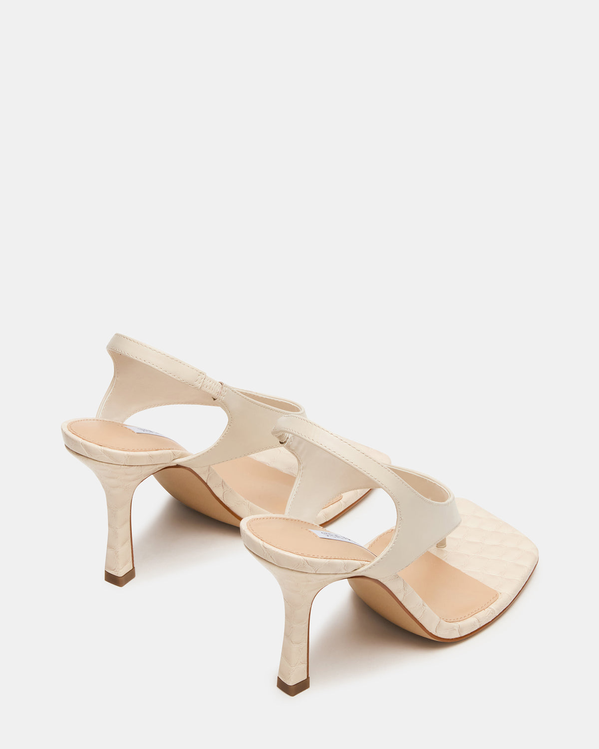 IMPROV Bone Leather Square-Toe Thong Slingback Women's Heel | Steve Madden Signature