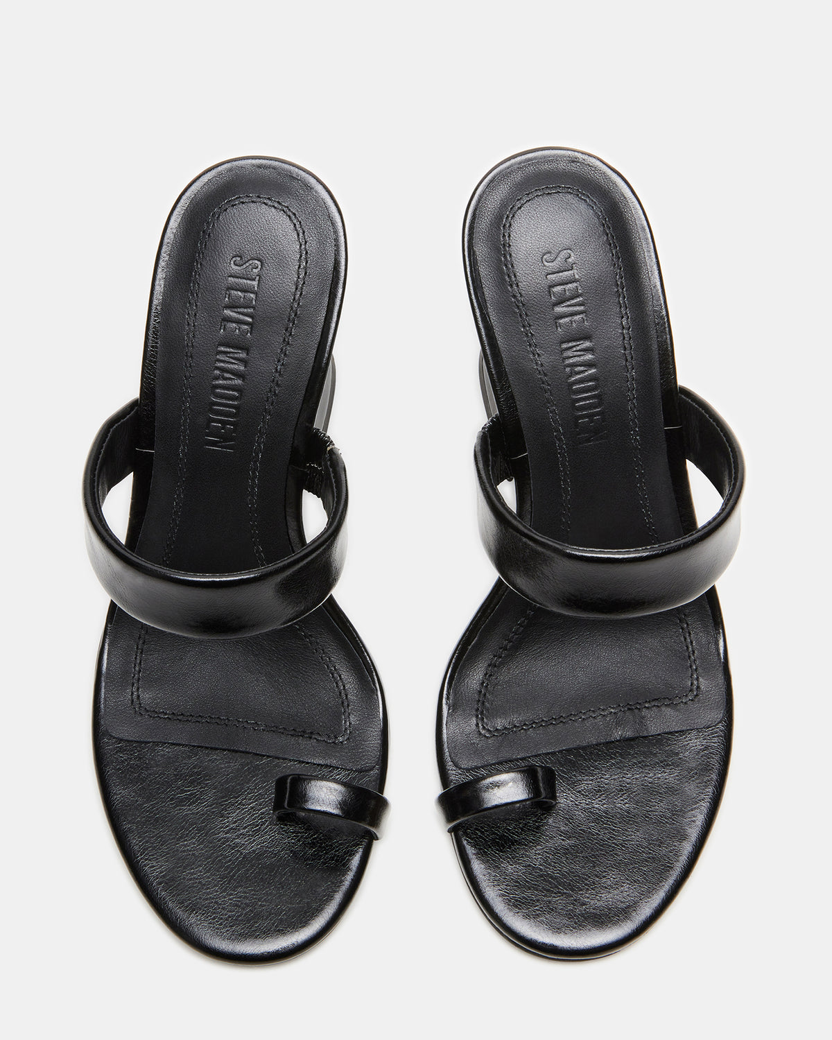 RENIE Black Women's Open Toe Mule Heel | Steve Madden Smart Buy