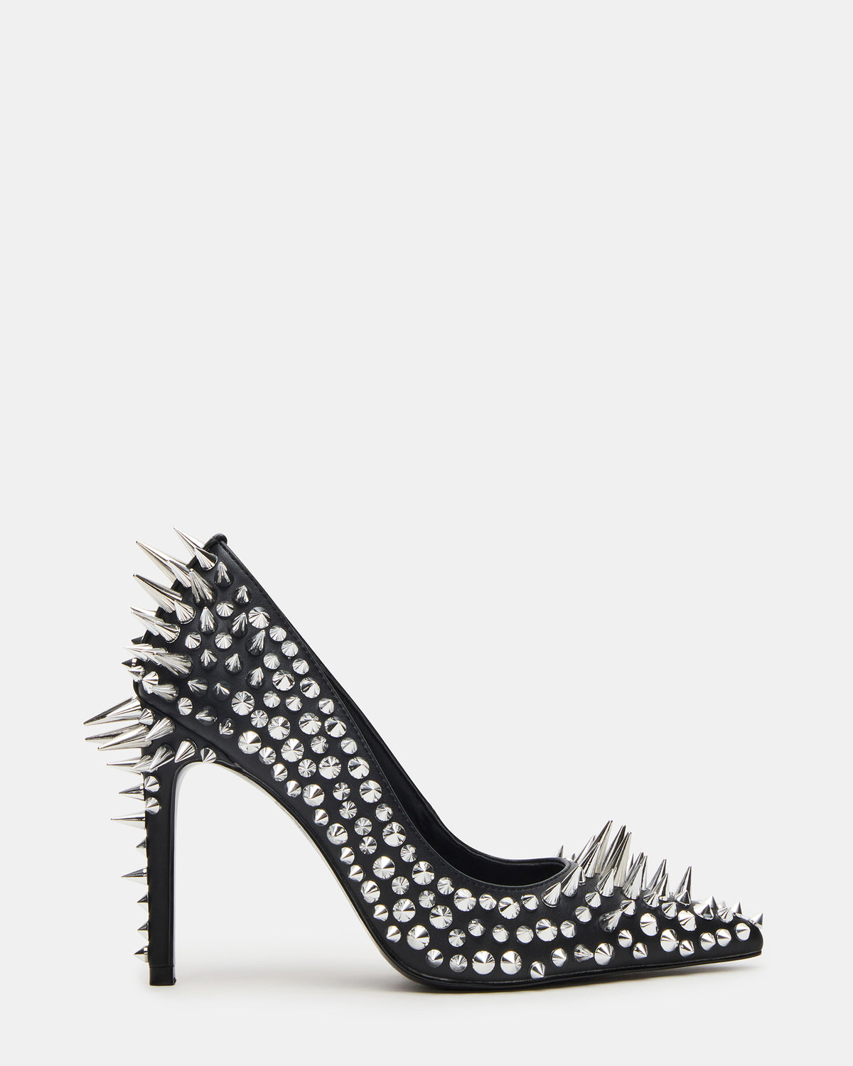 NOIR Black Stud Pointed-Toe Stiletto Pump Women's Heels | Steve Madden Signature
