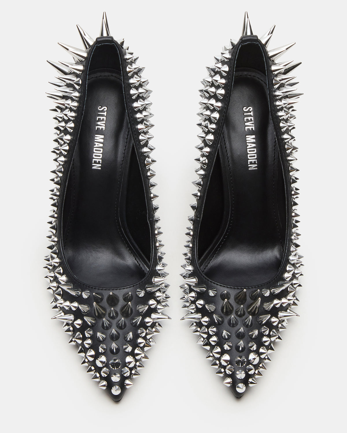 NOIR Black Stud Pointed-Toe Stiletto Pump Women's Heels | Steve Madden Signature