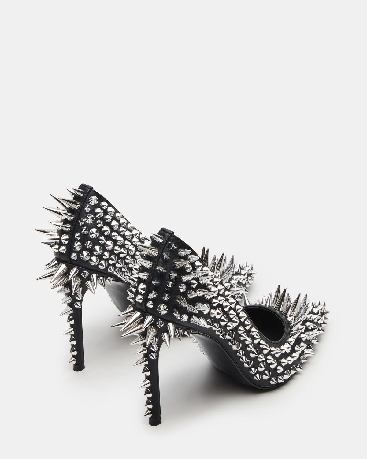NOIR Black Stud Pointed-Toe Stiletto Pump Women's Heels | Steve Madden Signature