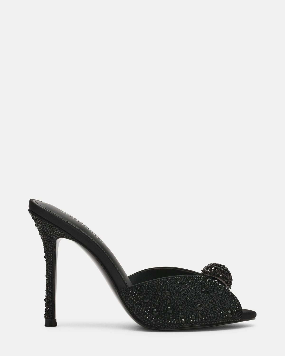 PRIYA Black Rhinestones Mule Women's Heel | Steve Madden Latest