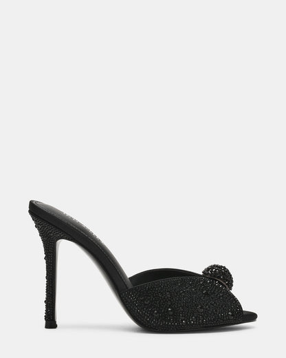 PRIYA Black Rhinestones Mule Women's Heel | Steve Madden Latest