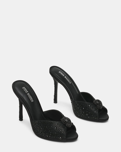PRIYA Black Rhinestones Mule Women's Heel | Steve Madden Latest