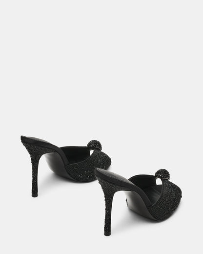PRIYA Black Rhinestones Mule Women's Heel | Steve Madden Latest