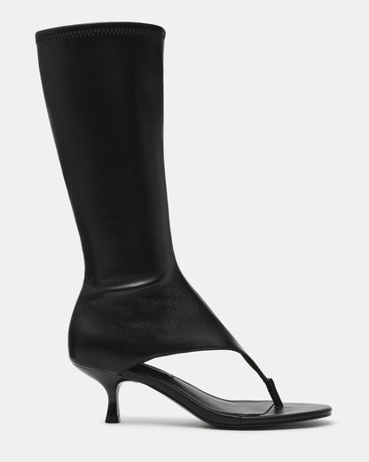 RELENTLESS Black Thong Open-Toe Boot Shaft Women's Heel | Steve Madden Top Pick