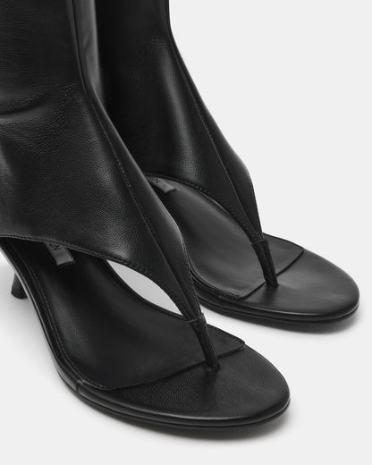 RELENTLESS Black Thong Open-Toe Boot Shaft Women's Heel | Steve Madden Top Pick