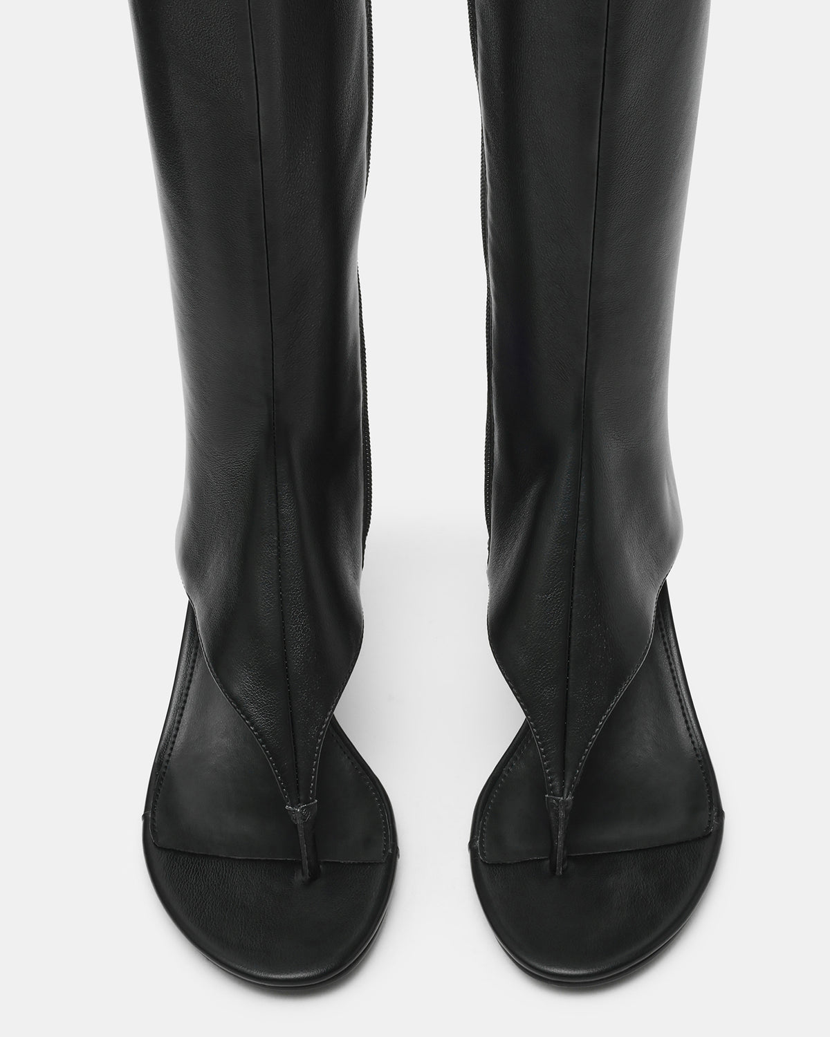 RELENTLESS Black Thong Open-Toe Boot Shaft Women's Heel | Steve Madden Top Pick