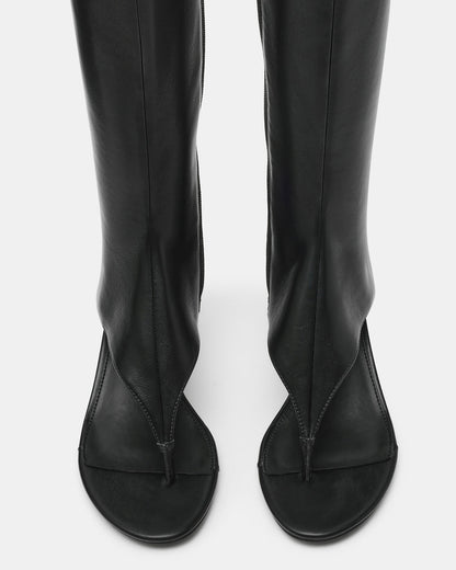 RELENTLESS Black Thong Open-Toe Boot Shaft Women's Heel | Steve Madden Top Pick