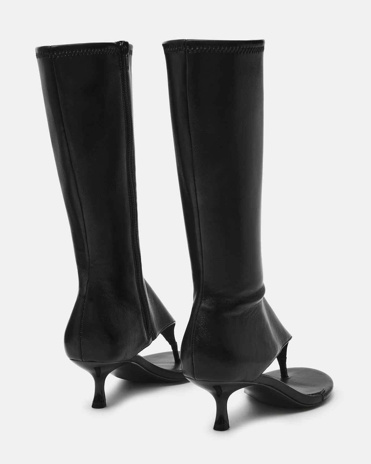 RELENTLESS Black Thong Open-Toe Boot Shaft Women's Heel | Steve Madden Top Pick
