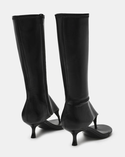 RELENTLESS Black Thong Open-Toe Boot Shaft Women's Heel | Steve Madden Top Pick