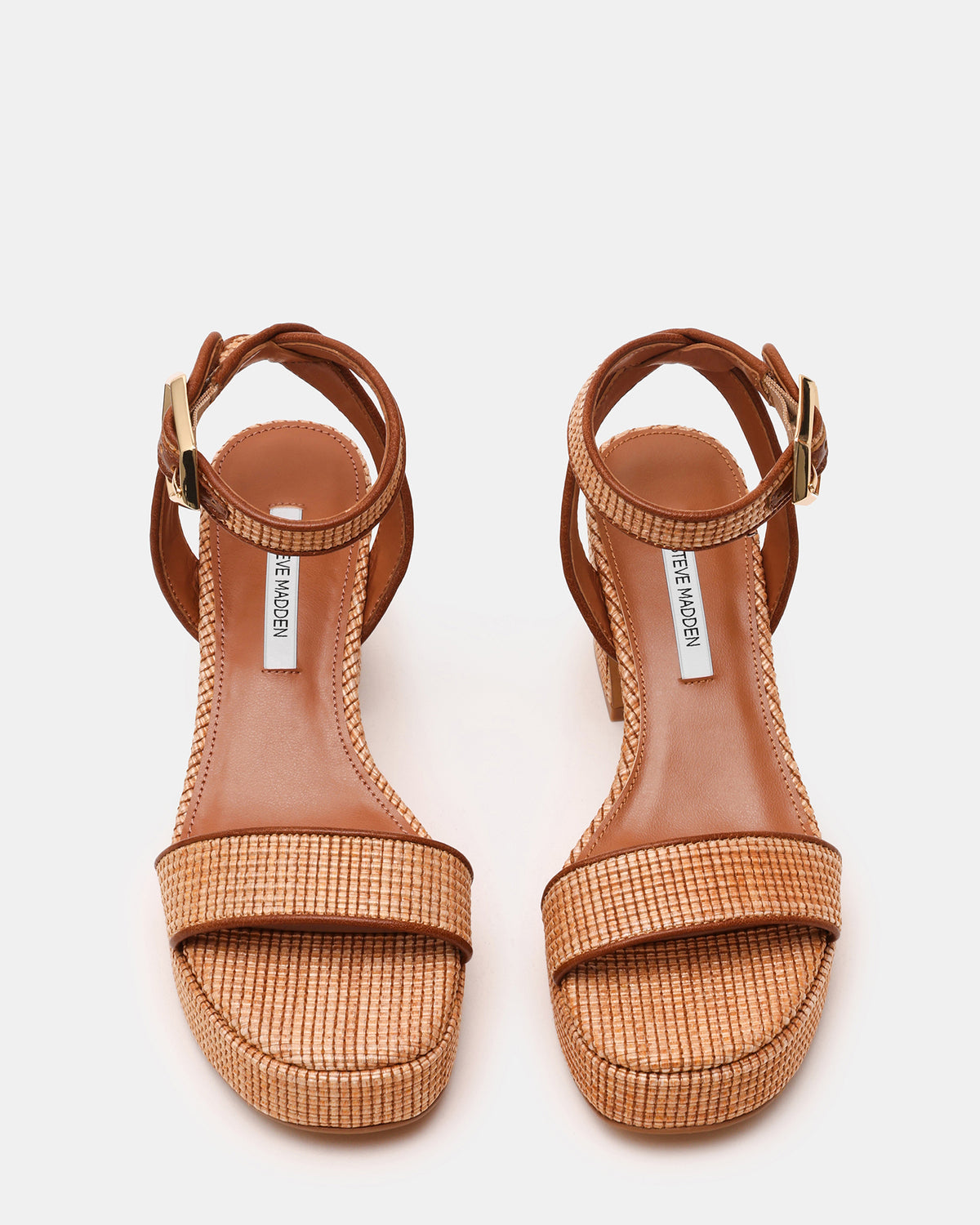 ELIDA Raffia Ankle Strap Platform Women's Block Heel | Steve Madden Special Offer