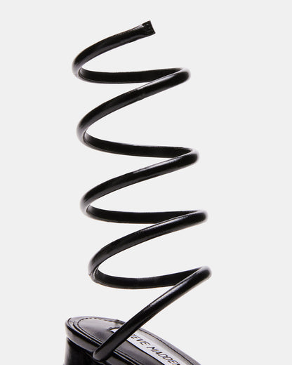 LOPEZ Black Women's Square Toe Strappy Heel | Steve Madden New