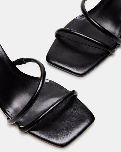 LOPEZ Black Women's Square Toe Strappy Heel | Steve Madden New