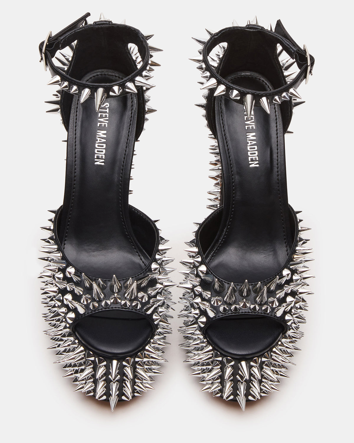 PUNK Black Platform Moto Block Heel Women's Heel | Steve Madden Featured
