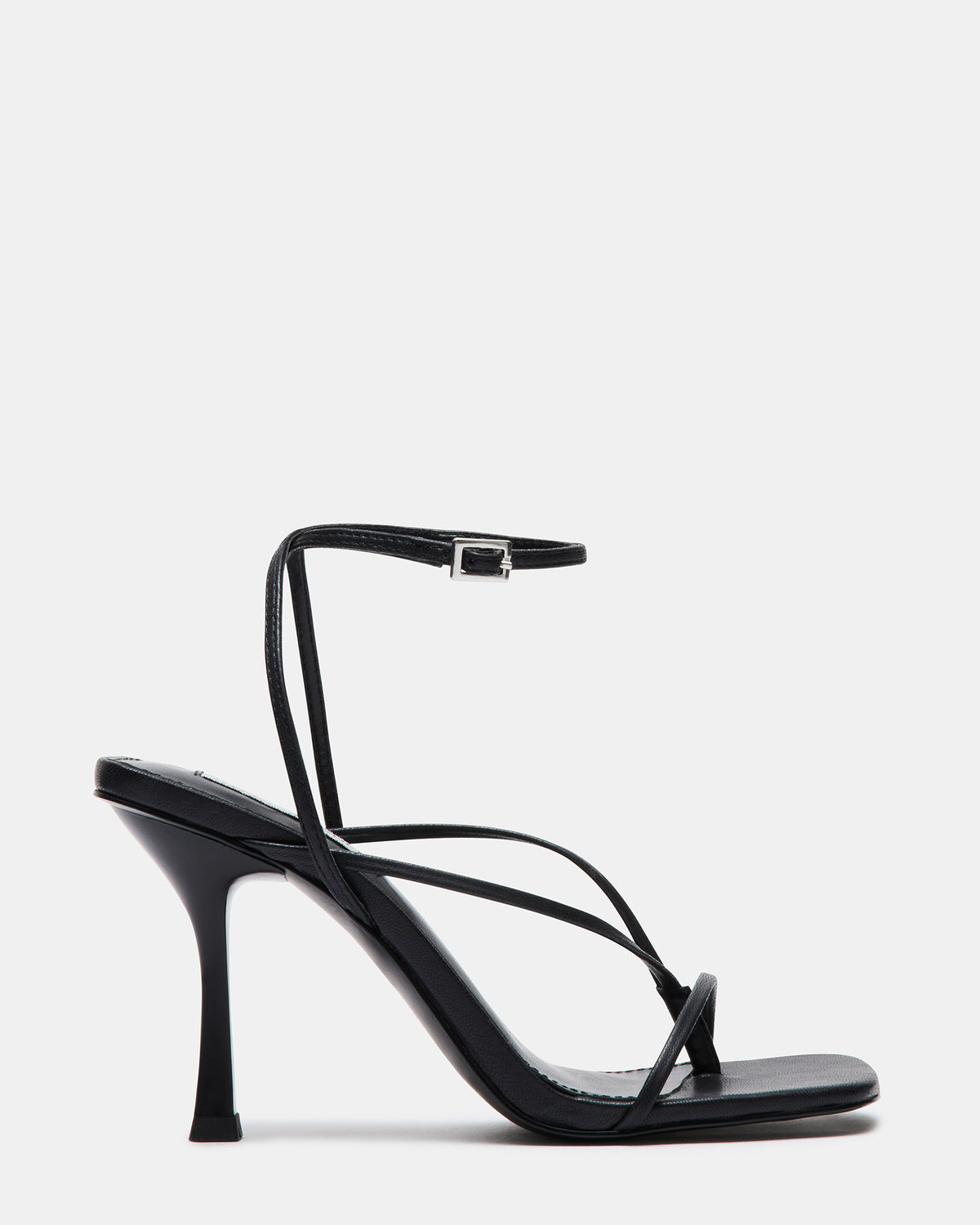 ANNIE Black Women's Strappy Square Toe Heel | Steve Madden Best Seller