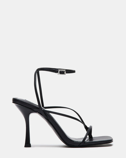ANNIE Black Women's Strappy Square Toe Heel | Steve Madden Best Seller