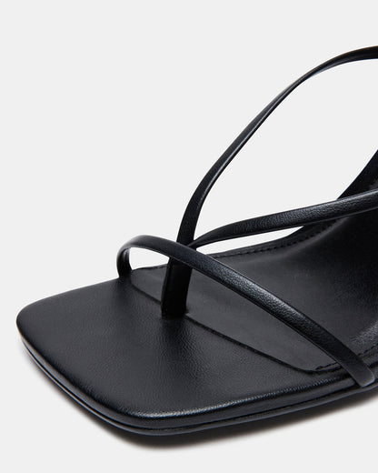 ANNIE Black Women's Strappy Square Toe Heel | Steve Madden Best Seller