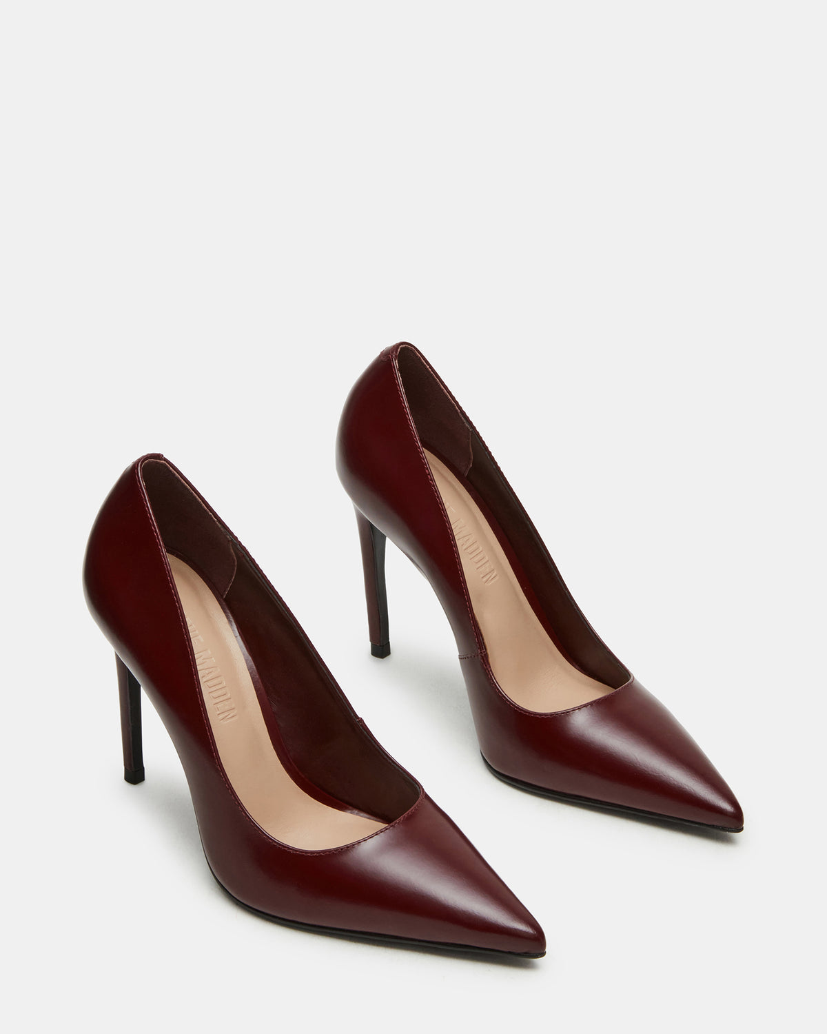 NOIR Wine Leather Pointed-Toe Stiletto Pump Women's Heels | Steve Madden Popular