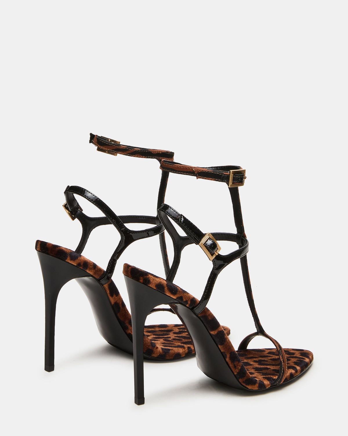 SALMA Animal Multi Stiletto Strappy Open-Toe Ankle Strap Women's Heel | Steve Madden Featured