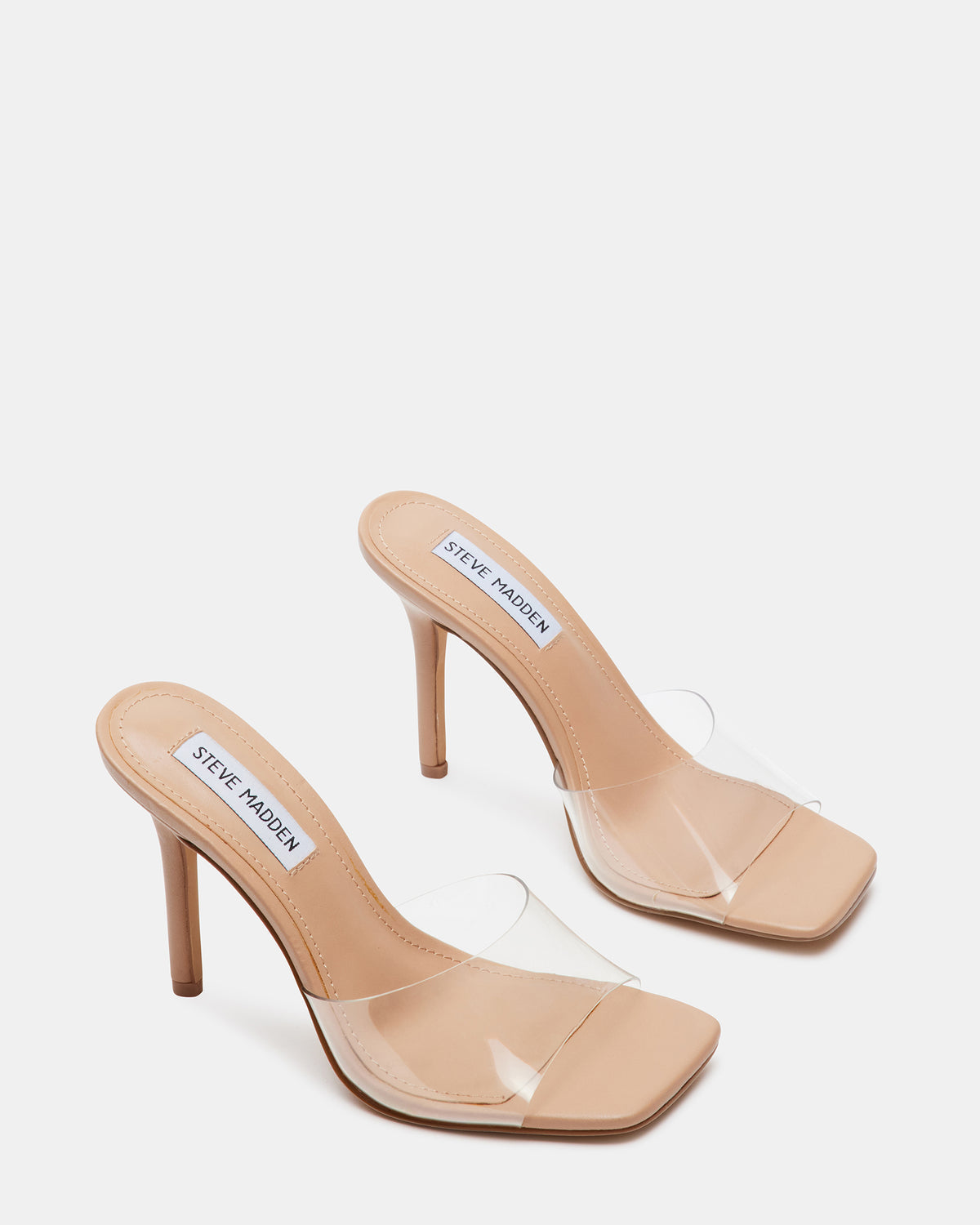 SIGNAL Clear Women's Designer Tall Stiletto Heels | Steve Madden Signature