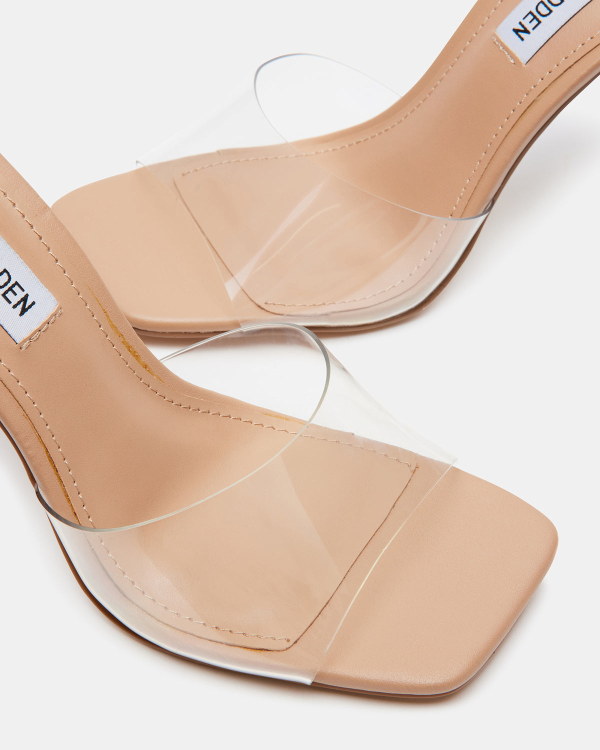 SIGNAL Clear Women's Designer Tall Stiletto Heels | Steve Madden Signature