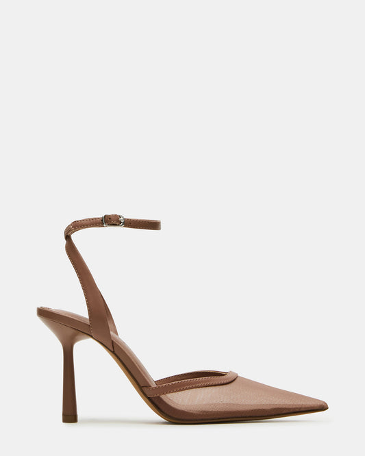 ALLIANCE Mesh Mocha Pointed-Toe Pump Women's Heel | Steve Madden Value