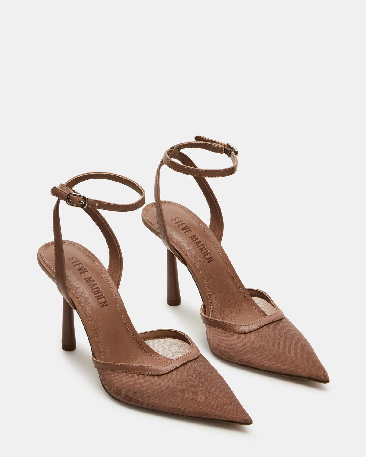 ALLIANCE Mesh Mocha Pointed-Toe Pump Women's Heel | Steve Madden Value