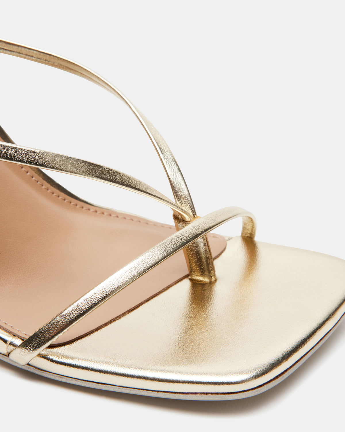 ANNIE Champagne Women's Strappy Square Toe Heel | Steve Madden Popular