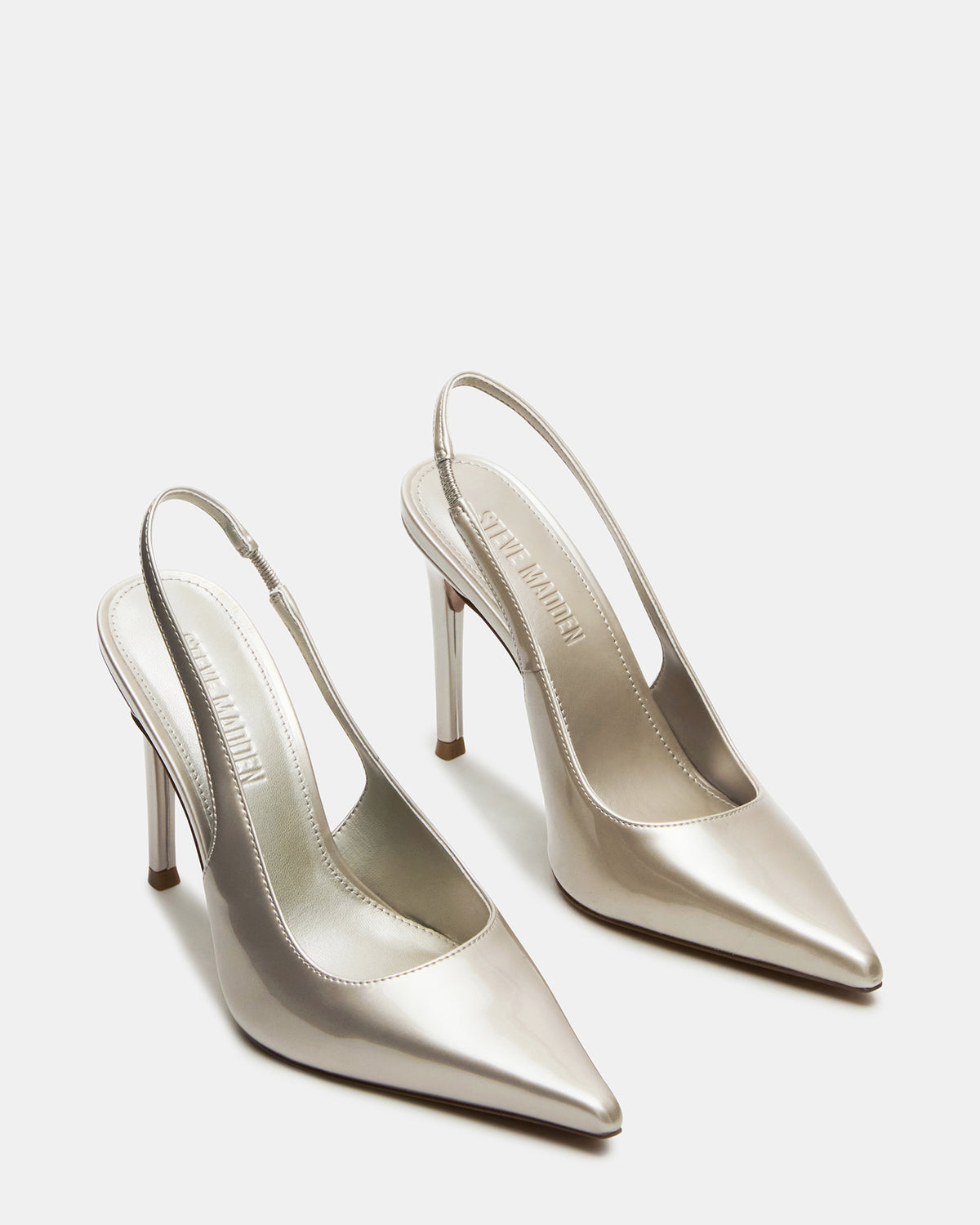 REYES Champagne Slingback Stiletto Pointed-Toe Pump Women's Heel | Steve Madden New