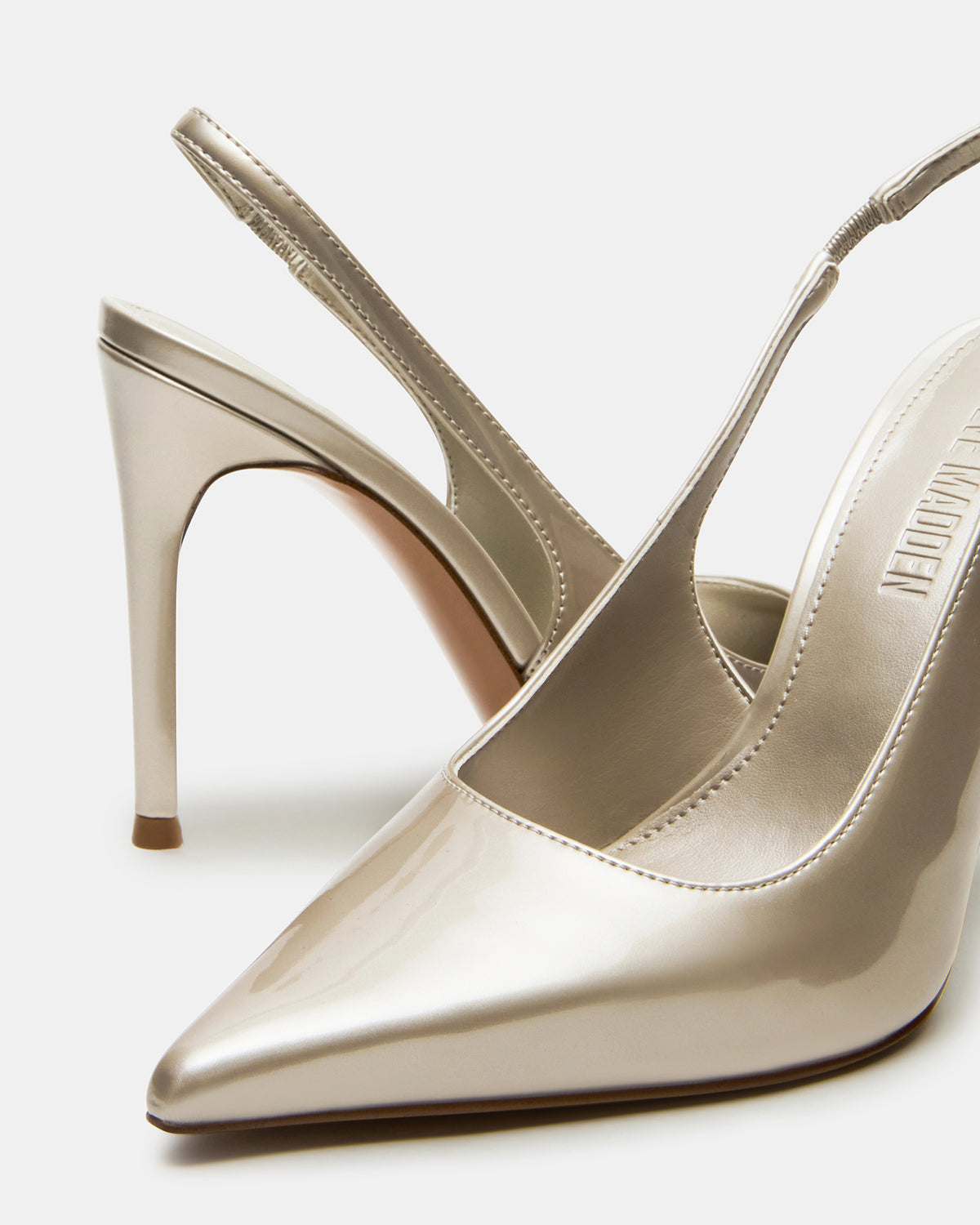 REYES Champagne Slingback Stiletto Pointed-Toe Pump Women's Heel | Steve Madden New