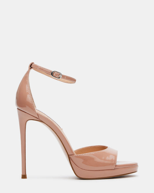 WILEY Blush Patent Women's Open Toe Stiletto Heel | Steve Madden New