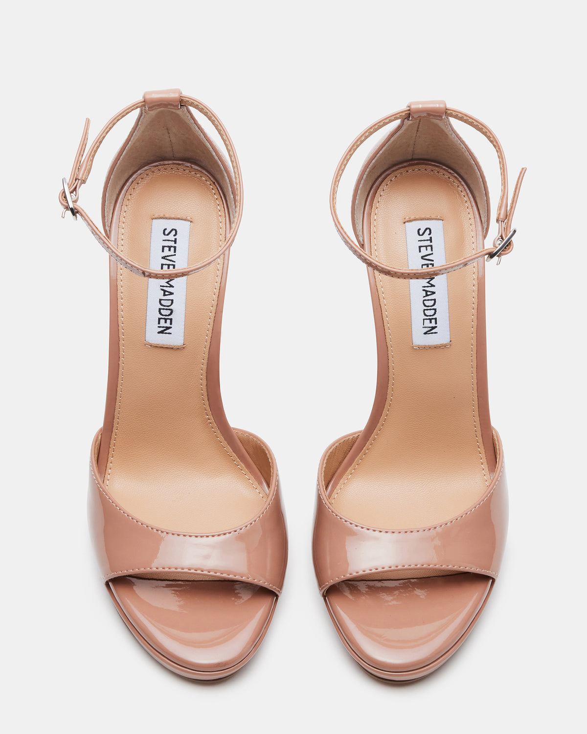 WILEY Blush Patent Women's Open Toe Stiletto Heel | Steve Madden New