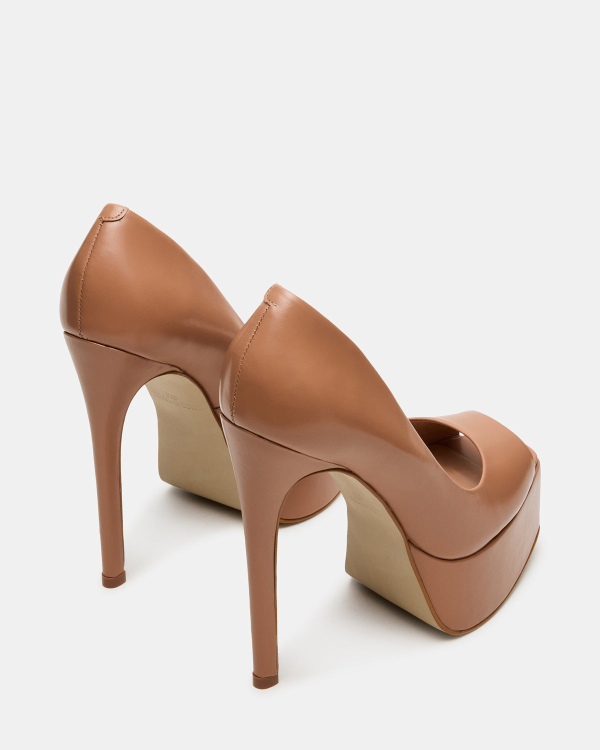 IVES Blush Box Leather Platform Square-Toe Stiletto Women's Heel | Steve Madden Essential