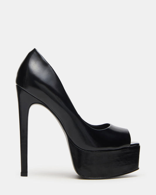 IVES Black Box Platform Square-Toe Stiletto Women's Heel | Steve Madden Trusted
