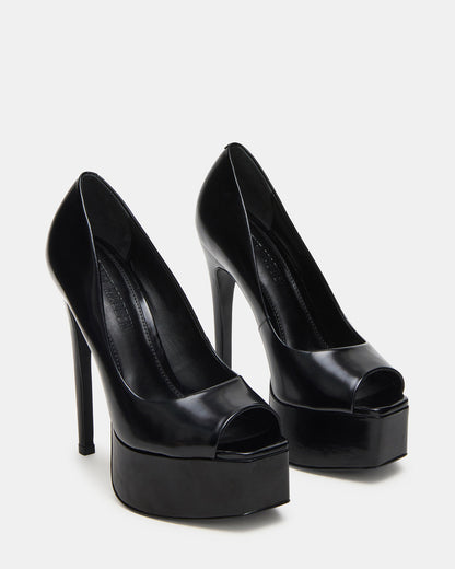 IVES Black Box Platform Square-Toe Stiletto Women's Heel | Steve Madden Trusted
